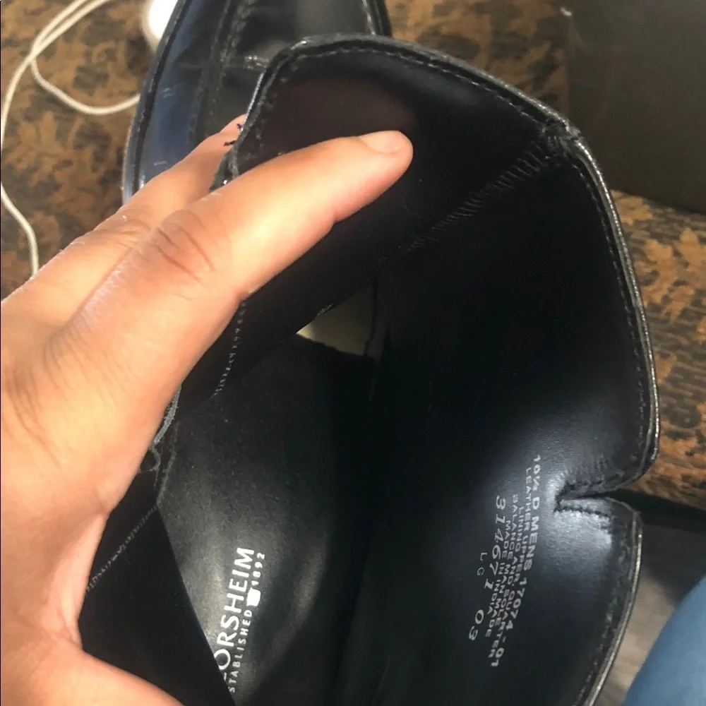 Florsheim Black Leather Zip Dress Boots - Picture 6 of 16